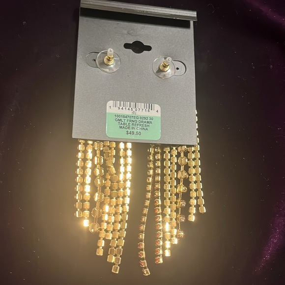 INC International Concepts Gold and Pink Dangle Earrings - Picture 5 of 5